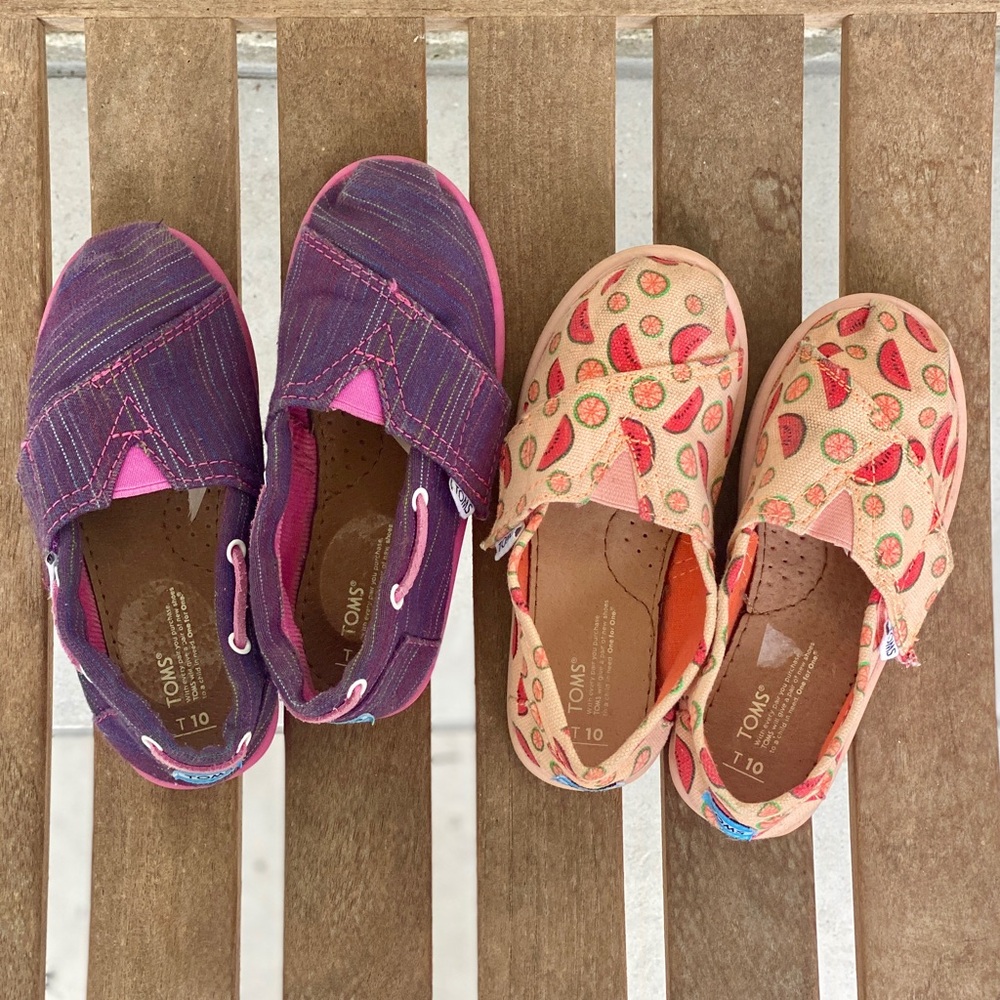 Toms classic alpargata slip on shoes toddler size 10